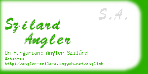 szilard angler business card